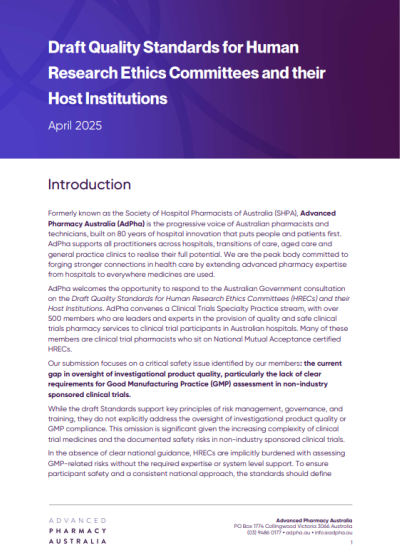 Quality Standards for HREC and their Host Institutions